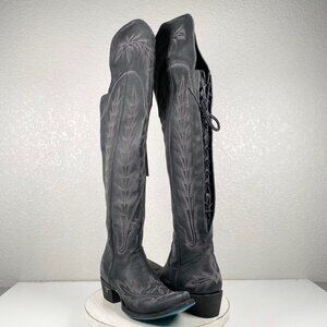 Stylish Gray Over the Knee Boots